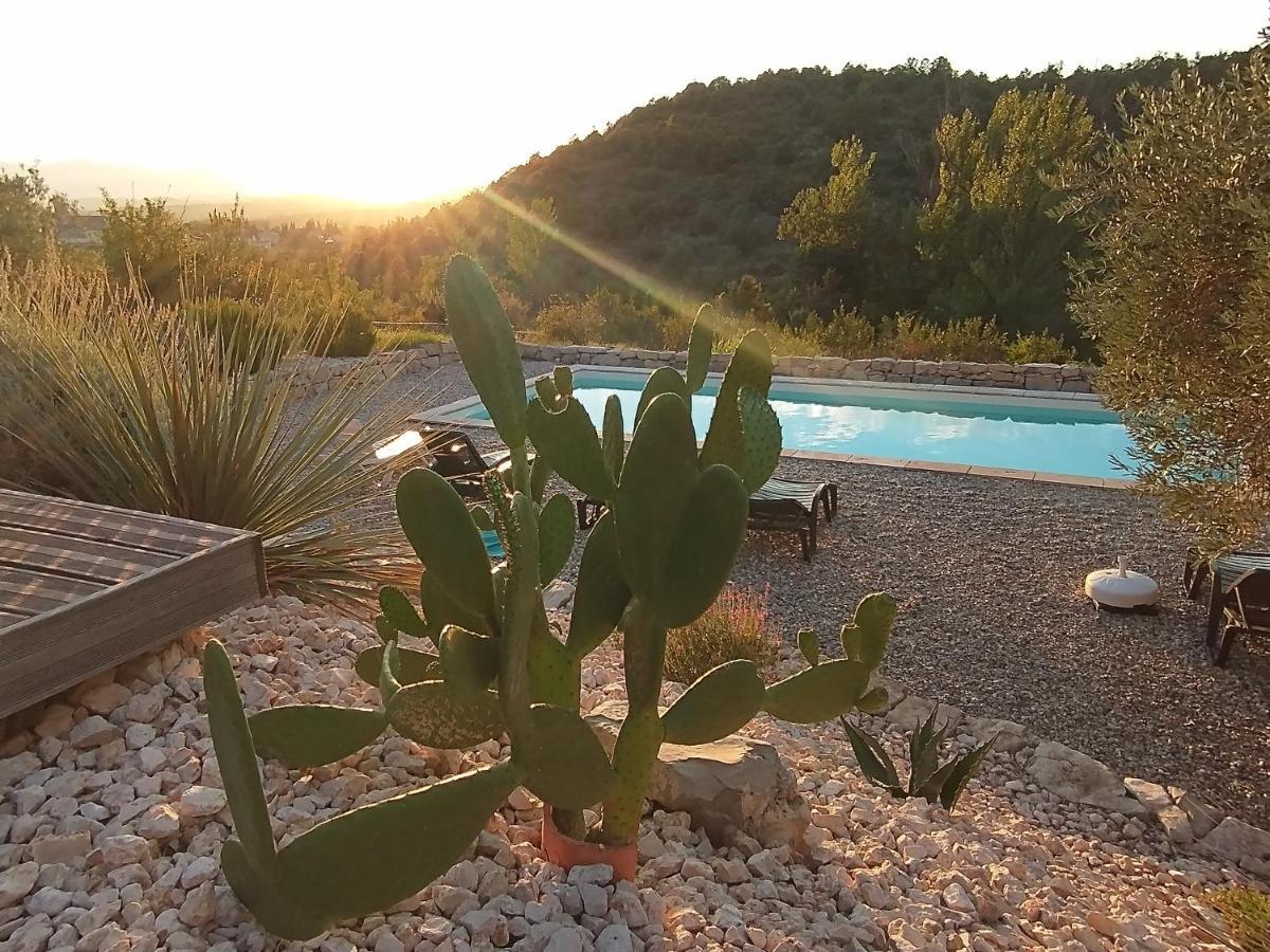 Bed and Breakfast Les Agaves Piscine Panoramique Vue Exceptionnelle Гроп'єрр Екстер'єр фото